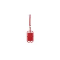 Variante rouge - Lanyard personnalisable en silicone avec logo - Veltux