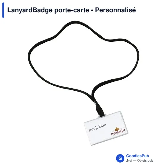 Porte-carte personnalisable LanyardBadge avec logo - Image 3