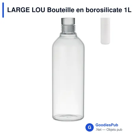 LARGE LOU Bouteille en borosilicate 1L