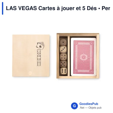 LAS VEGAS Cartes à jouer et 5 Dés