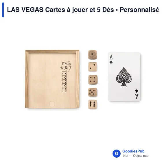 LAS VEGAS Cartes à jouer et 5 Dés - Image 4