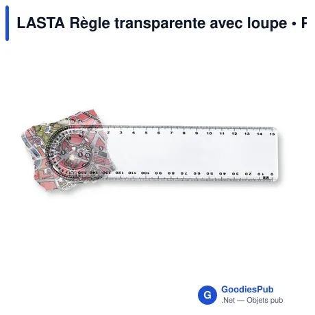 LASTA Règle transparente avec loupe