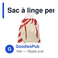 Sac à linge personnalisable en coton avec logo - LAUKKU - Miniature 1
