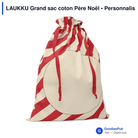 Sac à linge personnalisable en coton avec logo - LAUKKU - Image 1