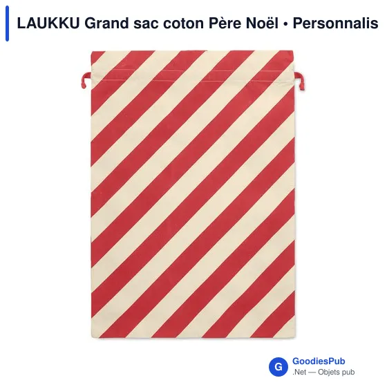 Sac à linge personnalisable en coton avec logo - LAUKKU - Image 2
