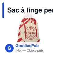 Sac à linge personnalisable en coton avec logo - LAUKKU - Miniature 3