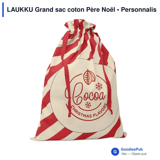Sac à linge personnalisable en coton avec logo - LAUKKU - Image 3