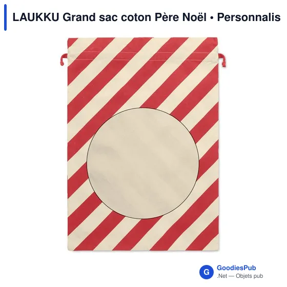 Sac à linge personnalisable en coton avec logo - LAUKKU - Image 5