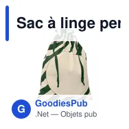 Sac à linge personnalisable en coton avec logo - LAUKKU - Miniature 7