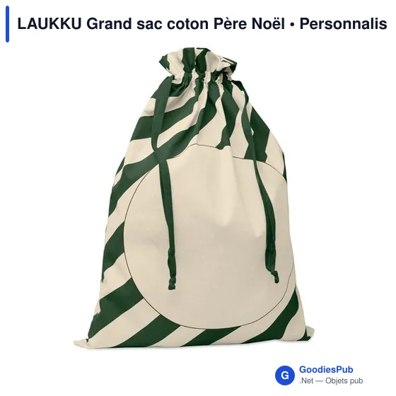 Sac à linge personnalisable en coton avec logo - LAUKKU - Image 7
