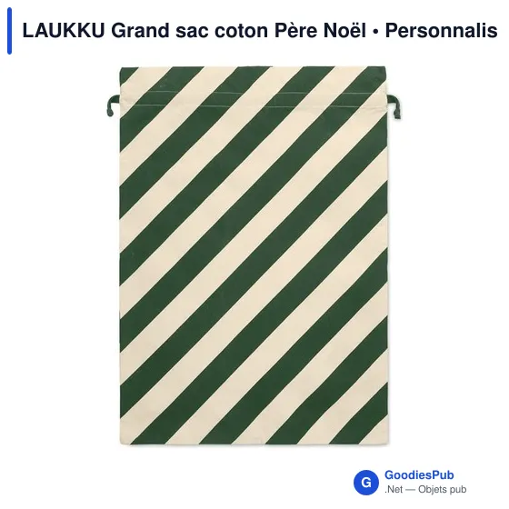 Sac à linge personnalisable en coton avec logo - LAUKKU - Image 8