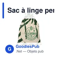Sac à linge personnalisable en coton avec logo - LAUKKU - Miniature 9