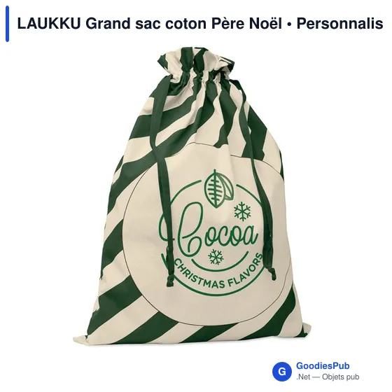 Sac à linge personnalisable en coton avec logo - LAUKKU - Image 9