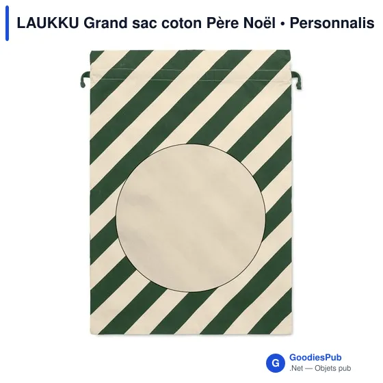 Sac à linge personnalisable en coton avec logo - LAUKKU - Image 10