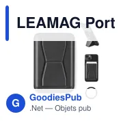 Porte-cartes personnalisable LEAMAG avec logo - Support magnétique - Miniature 1