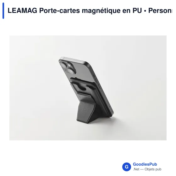 Porte-cartes personnalisable LEAMAG avec logo - Support magnétique - Image 5