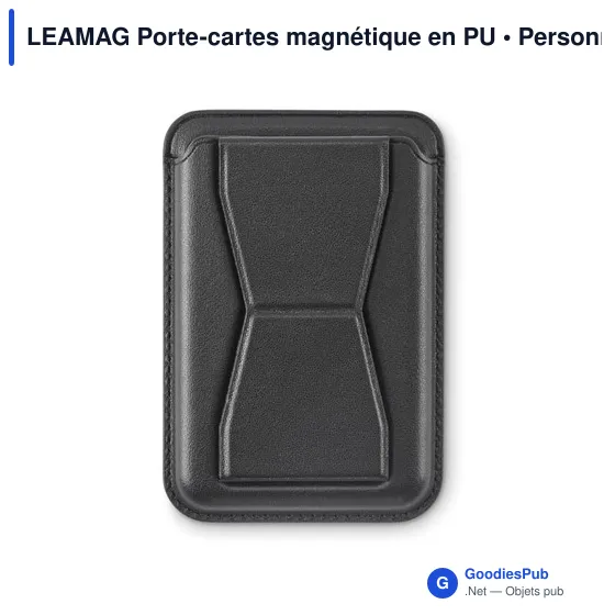 Porte-cartes personnalisable LEAMAG avec logo - Support magnétique - Image 7