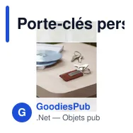 Porte-clés personnalisable en simili cuir avec logo - LeatherKey - Miniature 4