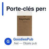 Porte-clés personnalisable en simili cuir avec logo - LeatherKey - Miniature 6