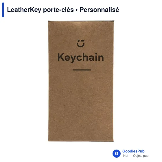 Porte-clés personnalisable en simili cuir avec logo - LeatherKey - Image 6