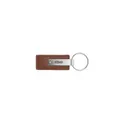 Variante marron - Porte-clés personnalisable en simili cuir avec logo - LeatherKey