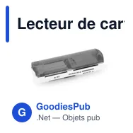 Lecteur de cartes USB personnalisable avec logo entreprise - Miniature 1