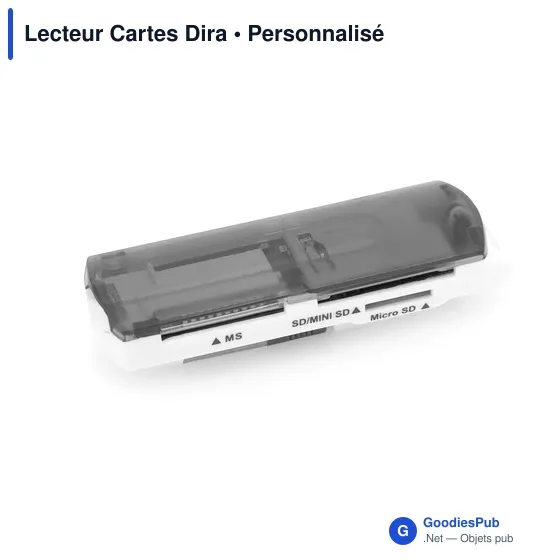 Lecteur de cartes USB personnalisable avec logo entreprise - Image 1