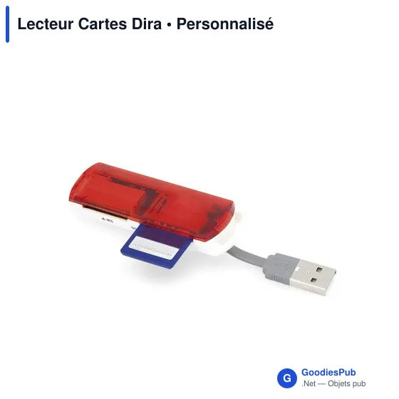 Lecteur de cartes USB personnalisable avec logo entreprise - Image 2