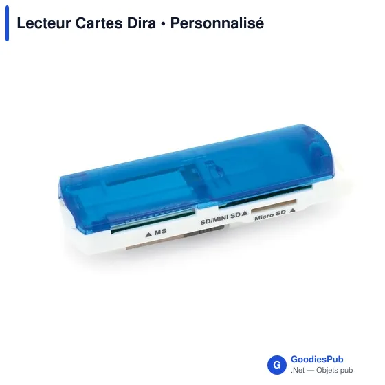 Lecteur de cartes USB personnalisable avec logo entreprise - Image 3