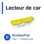 Lecteur de cartes USB personnalisable avec logo entreprise - Miniature 5