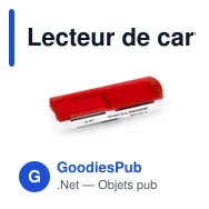 Lecteur de cartes USB personnalisable avec logo entreprise - Miniature 7