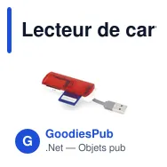 Lecteur de cartes USB personnalisable avec logo entreprise - Miniature 8