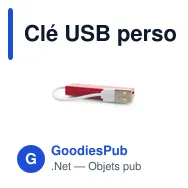 Clé USB personnalisable avec logo pour entreprises - Hades - Miniature 1