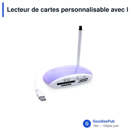 Lecteur de cartes personnalisable avec logo pour entreprise