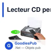 Lecteur CD personnalisable Hopson avec logo - Bois naturel - Miniature 6