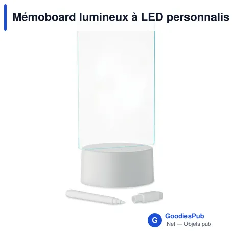 Mémoboard lumineux à LED personnalisable avec logo - LEDMEMO