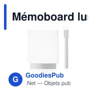 Mémoboard lumineux à LED personnalisable avec logo - LEDMEMO - Miniature 2