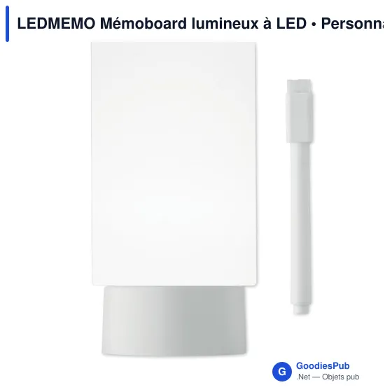Mémoboard lumineux à LED personnalisable avec logo - LEDMEMO - Image 2
