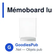 Mémoboard lumineux à LED personnalisable avec logo - LEDMEMO - Miniature 11