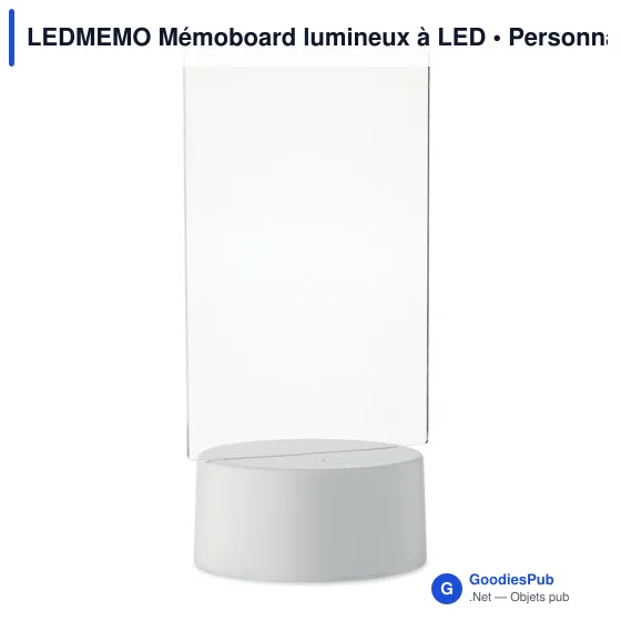 Mémoboard lumineux à LED personnalisable avec logo - LEDMEMO - Image 11