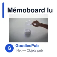 Mémoboard lumineux à LED personnalisable avec logo - LEDMEMO - Miniature 12