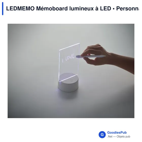 Mémoboard lumineux à LED personnalisable avec logo - LEDMEMO - Image 12