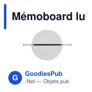 Mémoboard lumineux à LED personnalisable avec logo - LEDMEMO - Miniature 3