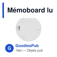 Mémoboard lumineux à LED personnalisable avec logo - LEDMEMO - Miniature 4