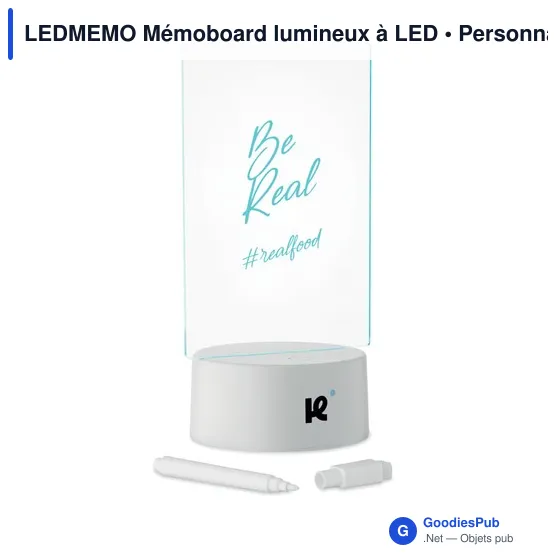 Mémoboard lumineux à LED personnalisable avec logo - LEDMEMO - Image 6