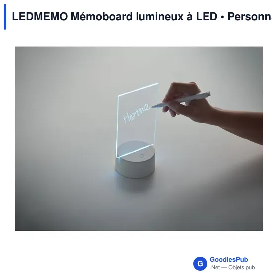 Mémoboard lumineux à LED personnalisable avec logo - LEDMEMO - Image 7