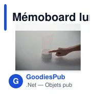 Mémoboard lumineux à LED personnalisable avec logo - LEDMEMO - Miniature 8