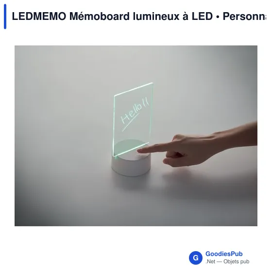 Mémoboard lumineux à LED personnalisable avec logo - LEDMEMO - Image 9