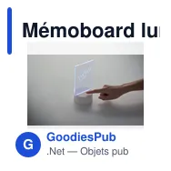 Mémoboard lumineux à LED personnalisable avec logo - LEDMEMO - Miniature 10