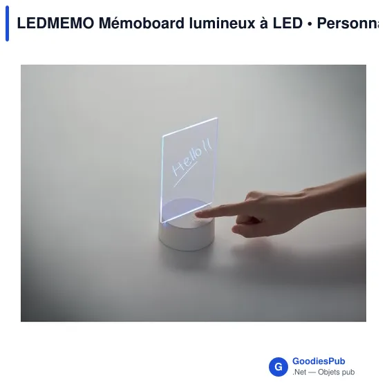 Mémoboard lumineux à LED personnalisable avec logo - LEDMEMO - Image 10